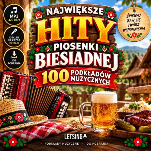 Piosenki Biesiadne – 100 Podkładów Muzycznych Karaoke MP3 320 kb/s